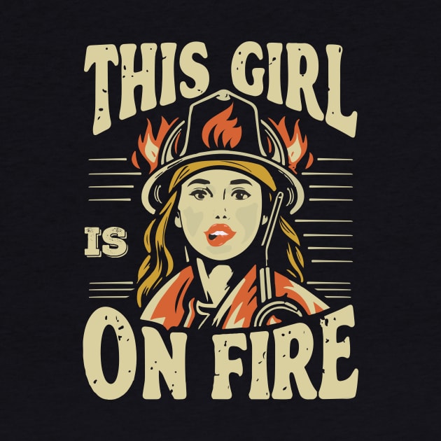 Fierce Firefighter Beauty Girl by ArtMichalS